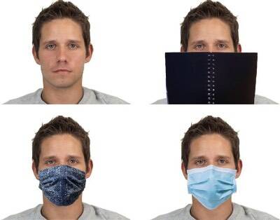 Mask differences on facial expressions